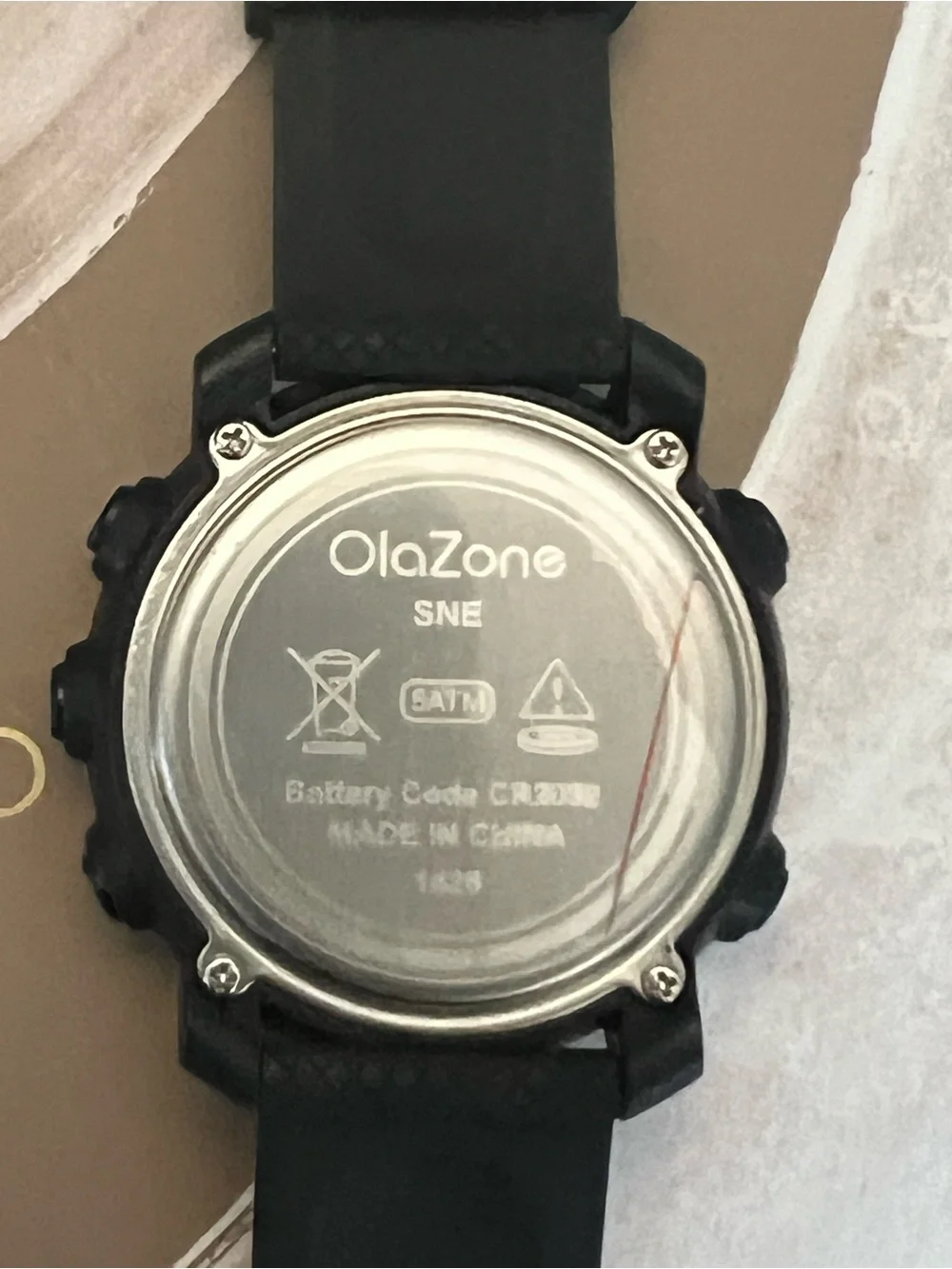 SNE Black Digital Sport Smartwatch with Green Display